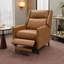 Fauteuil inclinable luxueux en tissu texturé à dossier poussé - Design moderne Mid-Century à haut dossier avec pieds espresso effilés - Modernisation du salon-2068306061