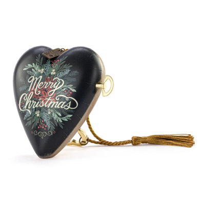 Merry Christmas Musical Art Heart - 3.5In
