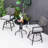 Jeilynn Metal Outdoor 25.5'' Counter Stool with Cushion