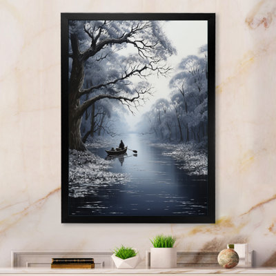 " Canal Quiet Passage Charcoal IV "
