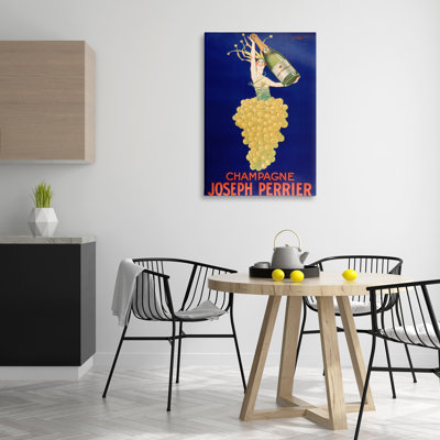 Toile rétro champagne Perrier, design par Marcus Jules