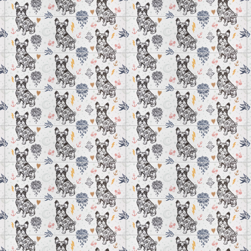 Rockstar 12" x 39" Ceramic Patterned Wall Tile