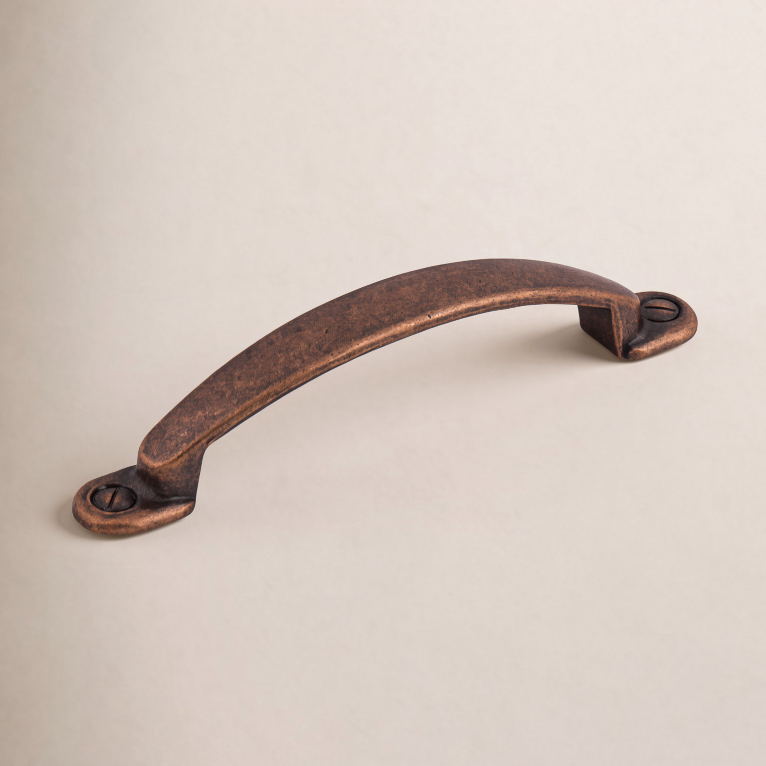 Arendal Bar Cabinet Pull, Antique Copper, 3 3/4" Center to Center