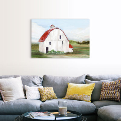 «Red Barn I» par Isabelle Z - reproduction d'art sur toile