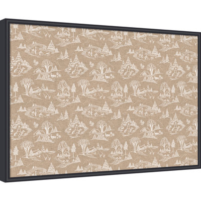 Structure murale encadrée en tissu blanc avec tableau blanc Wonderland