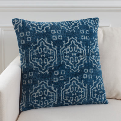 Cotton Ikat Throw Pillow