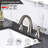 3 Hole Widespread Vanity Bath Faucet In Brushed Nickel With Two Handles - Advanced Ceramic Cartridge, Rust Handle Bathroom Drain Assembly Easy Installation, Precise Water Temperature Control-121597164