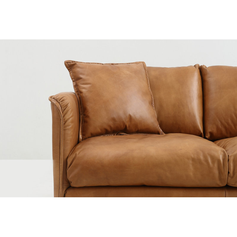 Olivieri 85'' Leather Sofa
