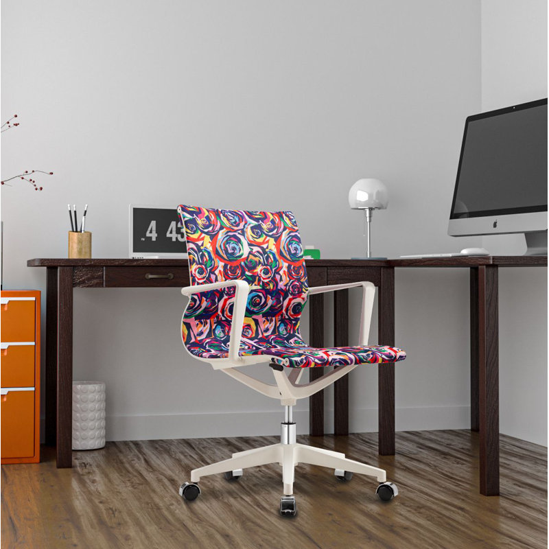 Task Chair, Silver/White