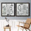 «Opulent Bath I», ensemble de 2 peintures sur toile encadrées-2079942366-2079942357