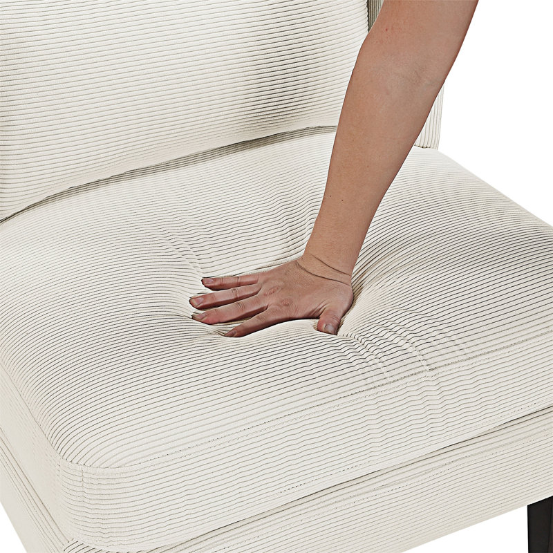 Upholstery Accent Chair  With  Pillow, Beige