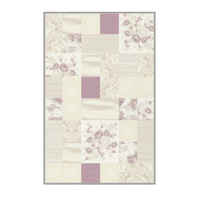 Premium Polyester Area Rug (5.2 x 7.5 ft), 1% Antibacterial, Non-Slip Underside, .3 in Pile Height | Machine Washable, 3D Digital Print, Durable Woven Carpet | Ideal for Living Room, Bedroom & Dining Spaces