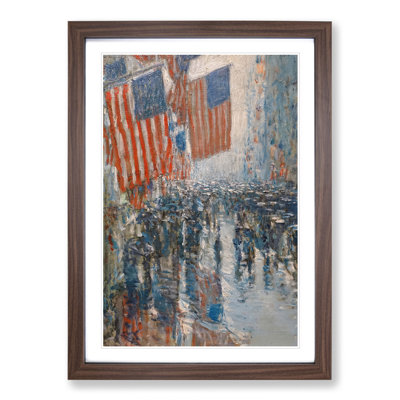 Rainy Day on Fifth Avenue by Childe Hassam - Picture Frame Painting