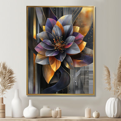Rafe, fleur, pétale de Dahlia géométrique en mouvement I - art mural Dahlia