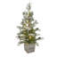 26 In. Illuminating Flocked Tree In Wood Box