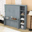 Lit escamotable en bois avec bureau et tablettes, conception pliable-300063463-300063460