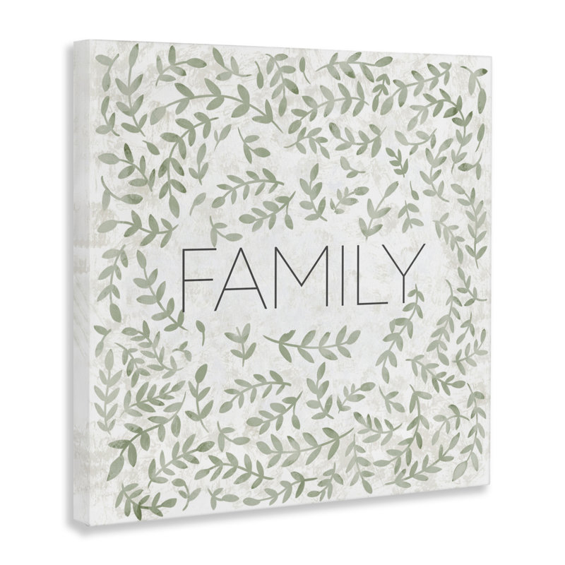 Toile de famille Curved Ivy Sprigs, conception par SD Graphics Studio, H 30 po x l 30 po
