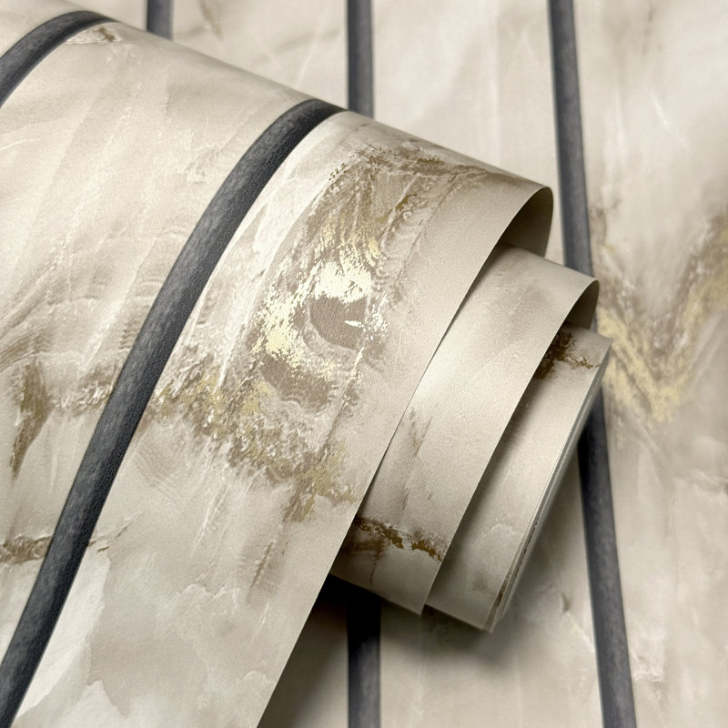 Marble Slat Panel Luxury Wallpaper, Beige