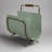 Metal and Vegan Leather Magazine Rack