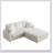 84 Inch Corduroy 3-Seater Sofa with 3 Back and 2 Toss Pillows, Ottoman, and 2 Storage Cup-Holding Grooves-1479084747