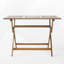 Table de salle à manger pliable en bois d'acacia de 43,5 pouces pour l'extérieur, résistante aux intempéries et peu encombrante