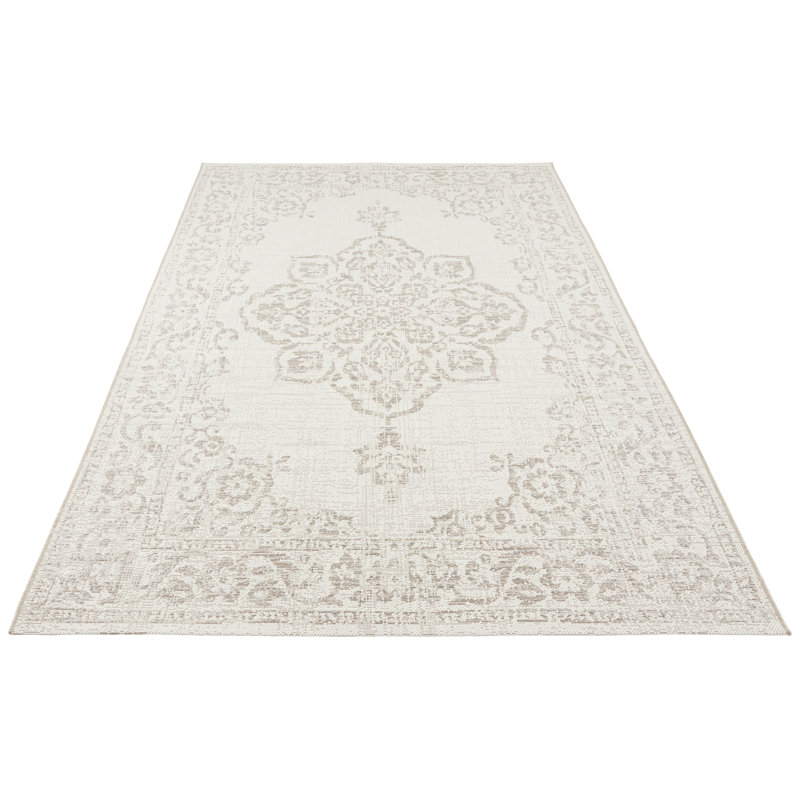 Tilos Machine Woven Cream/Beige Indoor / Outdoor Rug, Rectangle 240 x 340cm