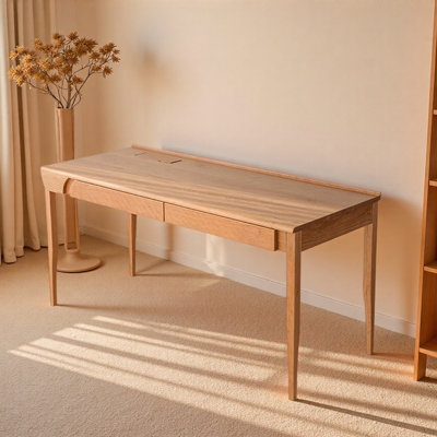 Simple Practical Cherry Wood Drawer Writing Desk