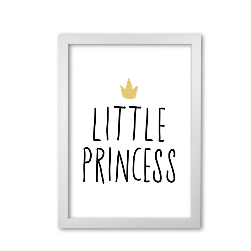 Little Princess - Print, White Grain Frame, 42 cm H x 30 cm W x 5 cm D