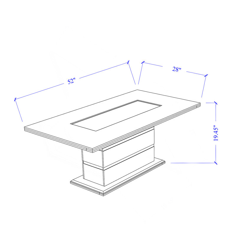 DARK GRAY COFFEE TABLE