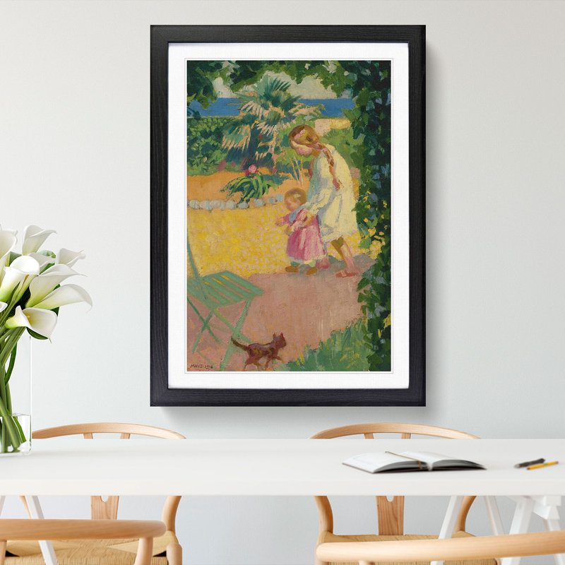 First Steps by Maurice Denis - Framed Print, Black Framed, 65cm H x 48cm W x 2cm D