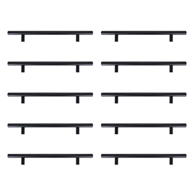 10pcs Stainless Steel Cupboard Drawer Cabinet T-shaped Door Handle