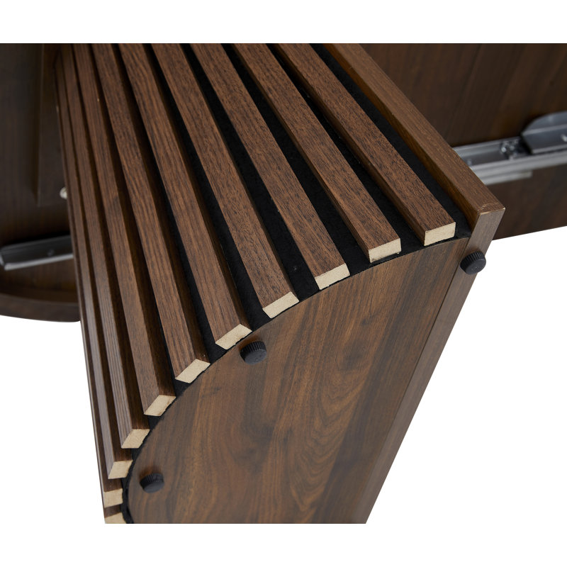 Table basse, flexible et extensible, brun noyer