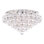 Baronet 4 Light 19in x 11in Flush Mount in Polished Stainless Steel with Clear Radiance Crystals