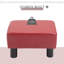 Pratique, repose-pieds rouge, rectangulaire avec revêtement en similicuir et repose-pieds léger, couvre-pieds en plastique pour la chambre à coucher