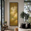 Grande art mural encadré sur toile - Ambre chaleureux et empreintes de ciel crème - 60 po x 20 po-506029400-506029401