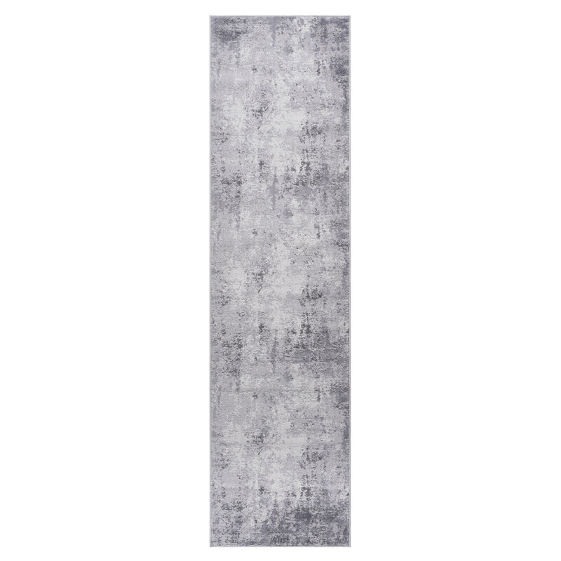 Naar Marfi Area Rugs, Light Grey/Abstract Accent Power Loom Machine -Crafted Rug, Runner 2'2" x 8'