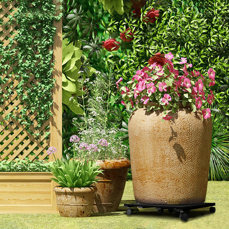 Support pour plante Stelu, H 3 po x l 20 po x P 20 po, Noir