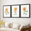 Bright Botanical I - reproduction sur mesure encadrée de qualité supérieure - 3 pièces-1352938951