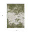 Tapis extérieur lavable abstrait vert olive et ivoire 5 pi x 8 pi