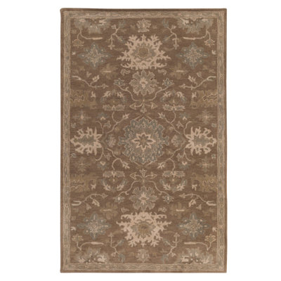 Gurusharan Oriental Hand-Tufted Wool Taupe/Beige/Brown Area Rug
