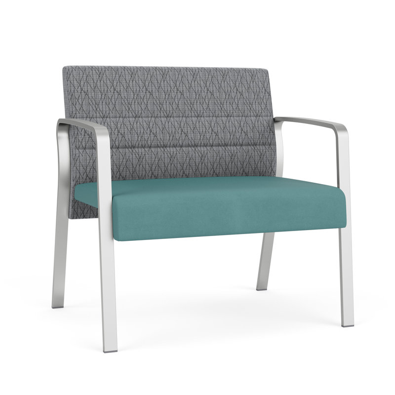 Chaise bariatique Waterfall, Argent, Vinyle bleu Patriot Plus Imperial