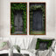 Ensemble de 2 pièces de porte de grange verte et verte Serenity Barn
