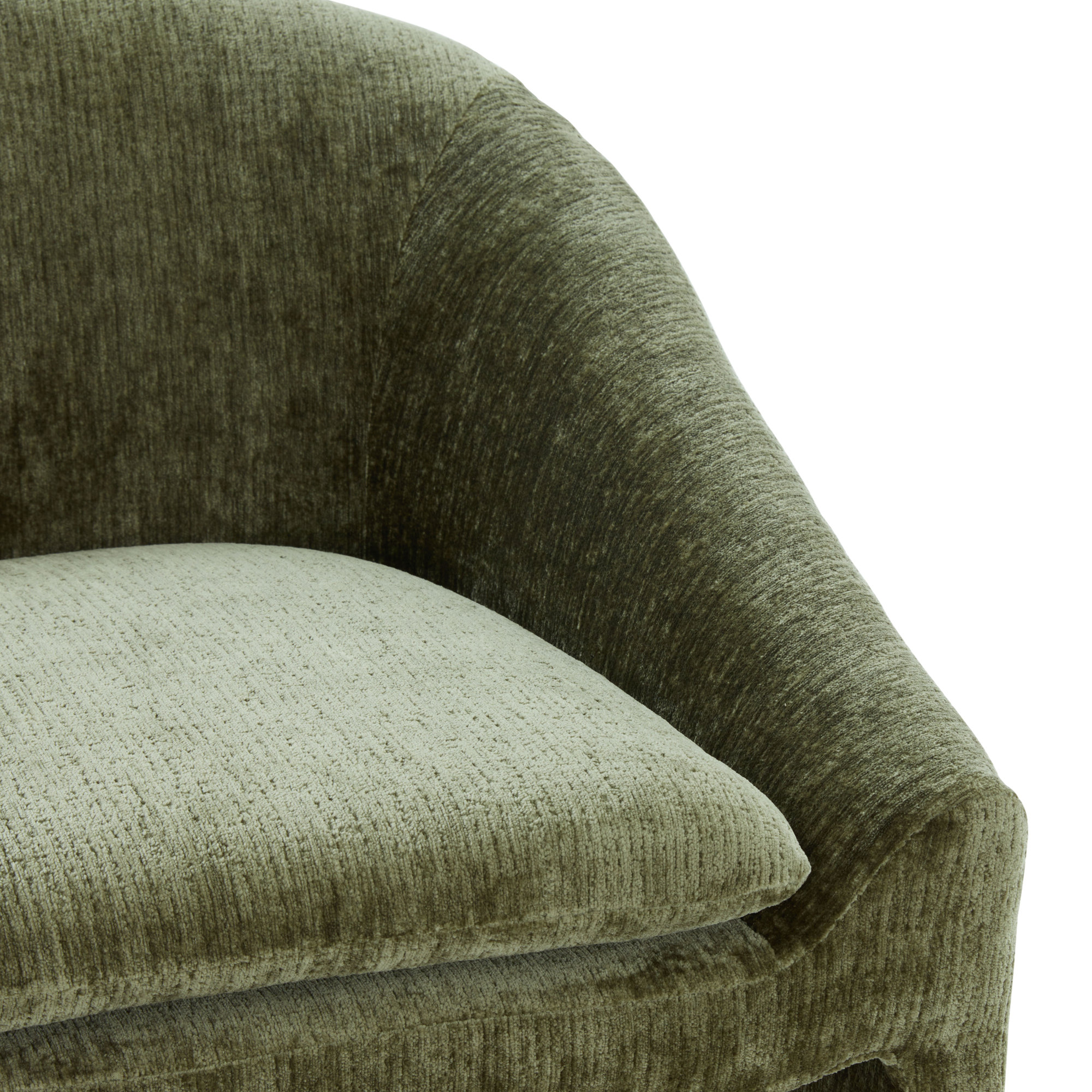 Kagan Upholstered Chenille Bar & Counter Stool, Counter Stool (26.8" Seat Height), Olive Green