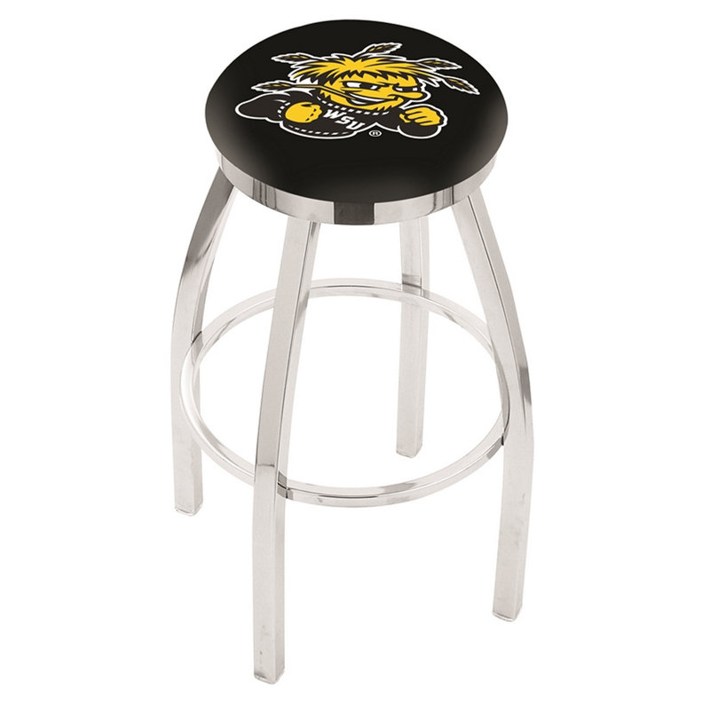 Tabouret tournant 36 "NCAA, Wichita State, Chrome