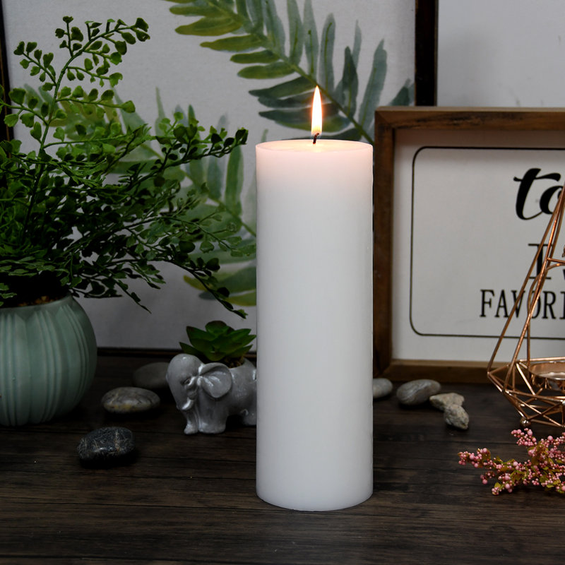 Pillar Candles Unscented Pillar Candle, White