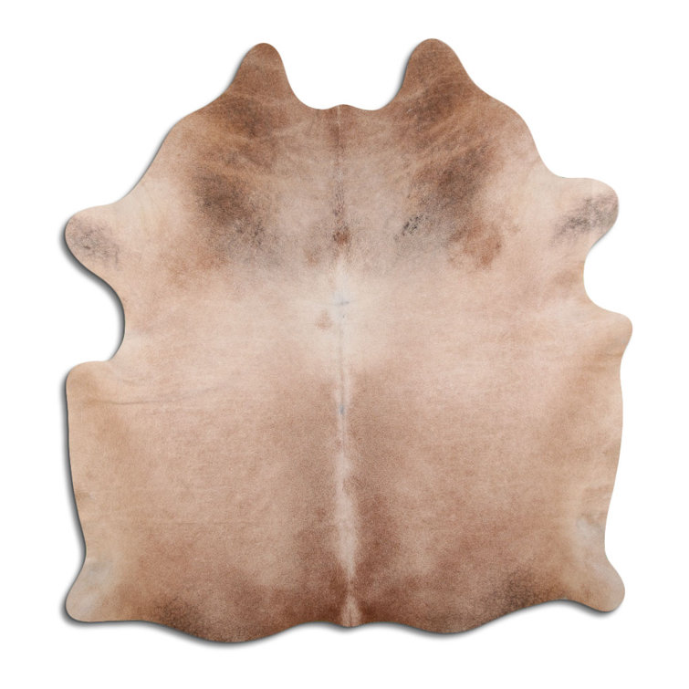 Solid Beige Cowhide Rug