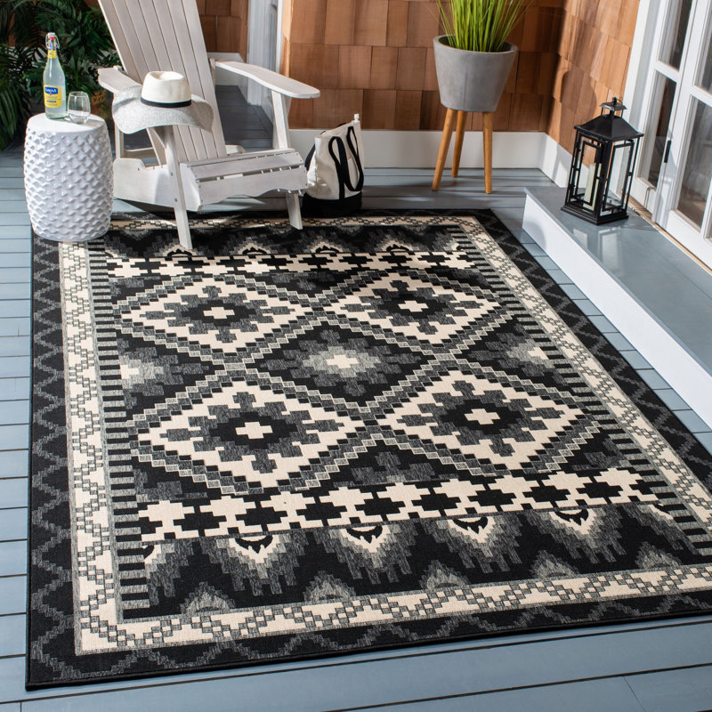 Tapis d'intérieur / extérieur Northpoint Veranda Performance Southwestern, Rectangle 5 pi 3 po x 7 pi 7 po