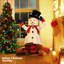 Décorations de Noël électriques bonhomme de neige 4 pi avec 120 lumières DEL