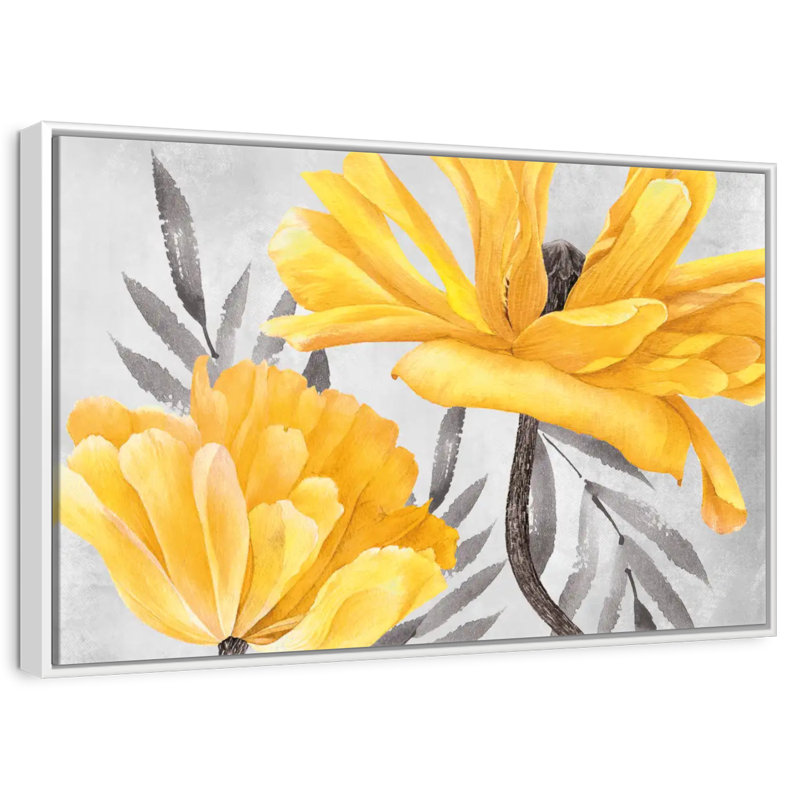 Coquelicots orientaux, Cadre flottant blanc, 13 po x 9 po