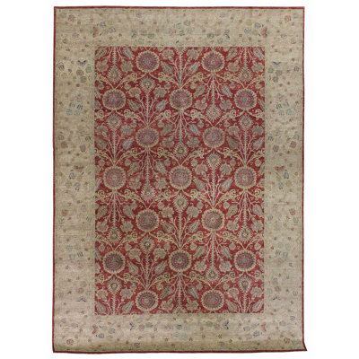 Moghul Oriental Area Rug in Red/Beige